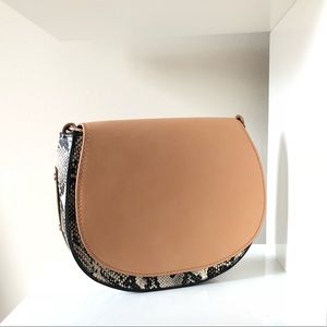 Faux Snakeskin Crossbody Bag